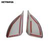Front Window Interior A Pillar Triangle Cover Trim For Hyundai Tucson 2015-  Carbon Fiber Sound Speaker Trim Accessories