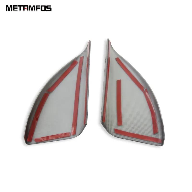 Front Window Interior A Pillar Triangle Cover Trim For Hyundai Tucson 2015-  Carbon Fiber Sound Speaker Trim Accessories