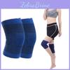 Bequeme blaue Strick-Kniebandage für alle Sportarten mit Wärmeschutz