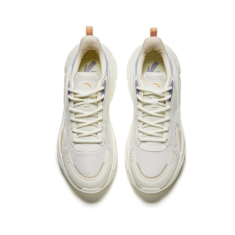 Anta Little Millennium Simple Versatile Non-Slip Wear-Resistant Low-Top Casual Shoes Women Sneakers White 922448811-1