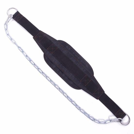 Weight Training Belt Chain Adjustable Gym Fitness Workout Waist Pull Up Strap