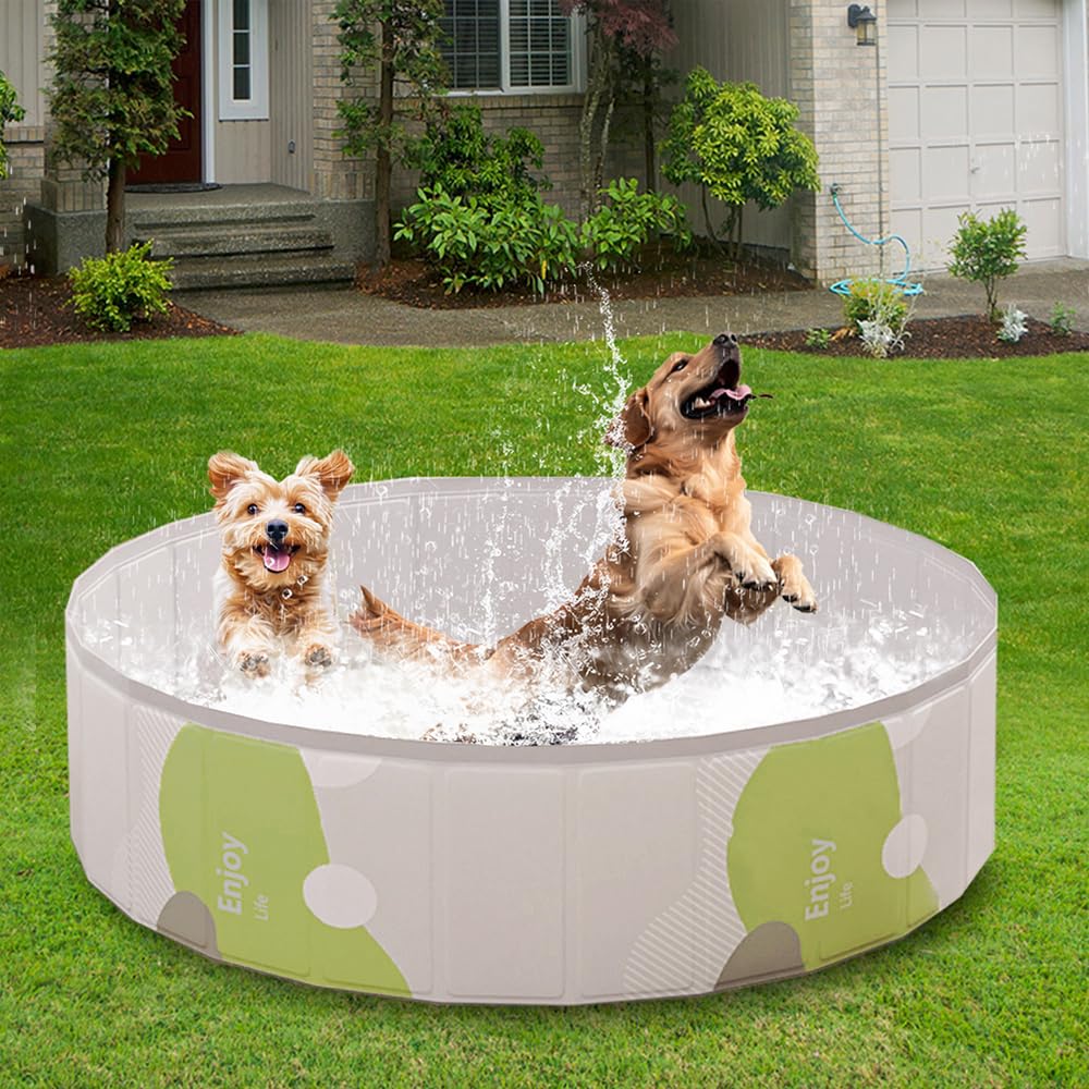 Bunmery No Inflation Water Home Ball Dog Light Green Kids' Pool, Required, Foldable, Play, Pool, Friendly, Indoor/Veranda/Garden, (10030cm)