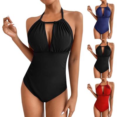 Women's Swimsuit Strap Swimsuit Liner Backless One-Piece Swimsuit Vest With Underwear Slim Solid Color Swimsuit