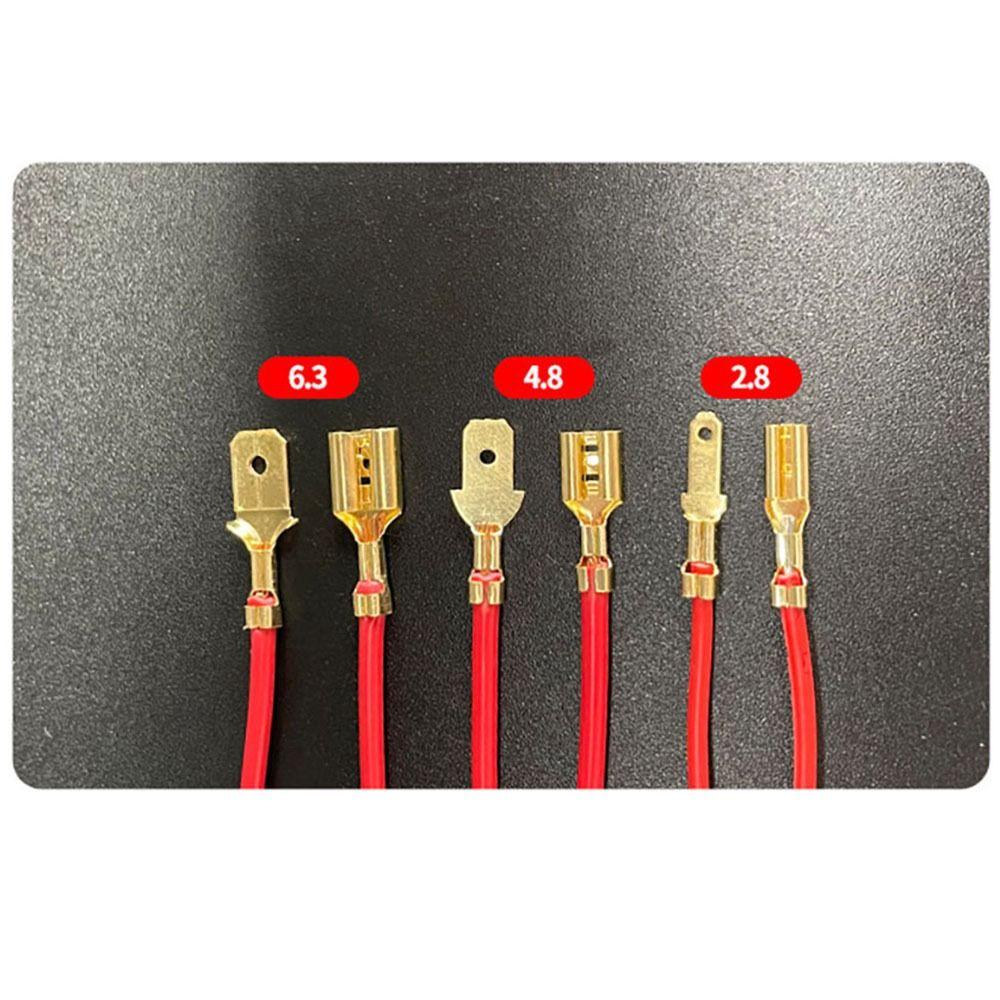 50Pcs with Transparent Insulating Sleeves Spade Terminals Female/Male Crimp Terminals