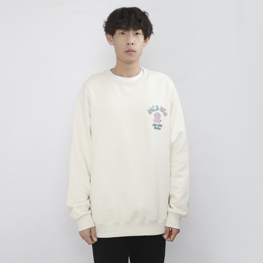 New MLB Sweatshirt Winter Unisex Cream 3AMTL5116-50CRS
