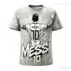 T-shirt Estiva da Uomo per Palestra Fitness con Stampa di Messi Calcio Manica Corta Casual Sportiva Maglietta Street per Bambini Ragazzi Abbigliamento da Esterno