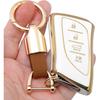 For Lexus Key Fob Cover Keychain KeyCase Compatible With 2018-2024 ES350 RX350H LC500H LS500H UX200 UX250H ES250 ES300H GX460 NX350 NX450