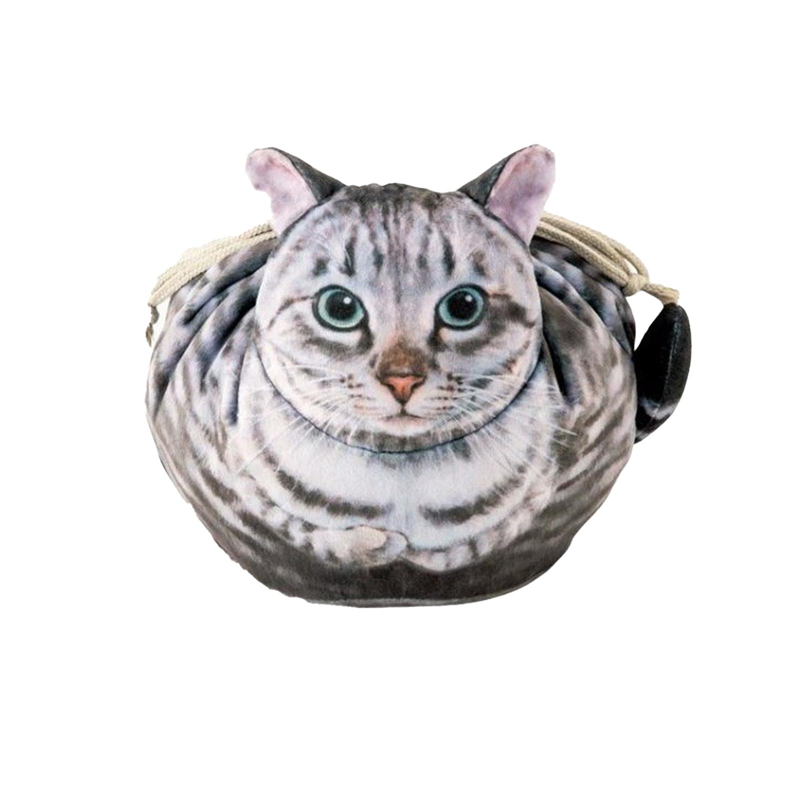 

Женская дорожная сумка на кулиске с милой кошачьей тематикой, портативная подарочная сумка для любителей кошек One Size