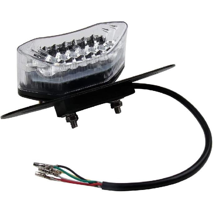 Anki HappiGo 12V 16 LEDs Luz de Freio Traseira Running Light Universal para Motocicleta Seta Lanterna de Placa (Cobertura Clara)