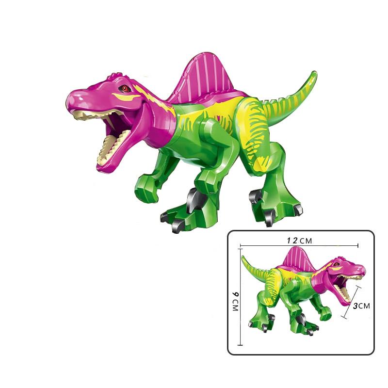 Sperrblöcke Jurassic Dinosaurier Tyrannosaurus Rex Wyvern Velociraptor Stegosaurus Bausteine ​​Spielzeug für Kinder Dinosaurier