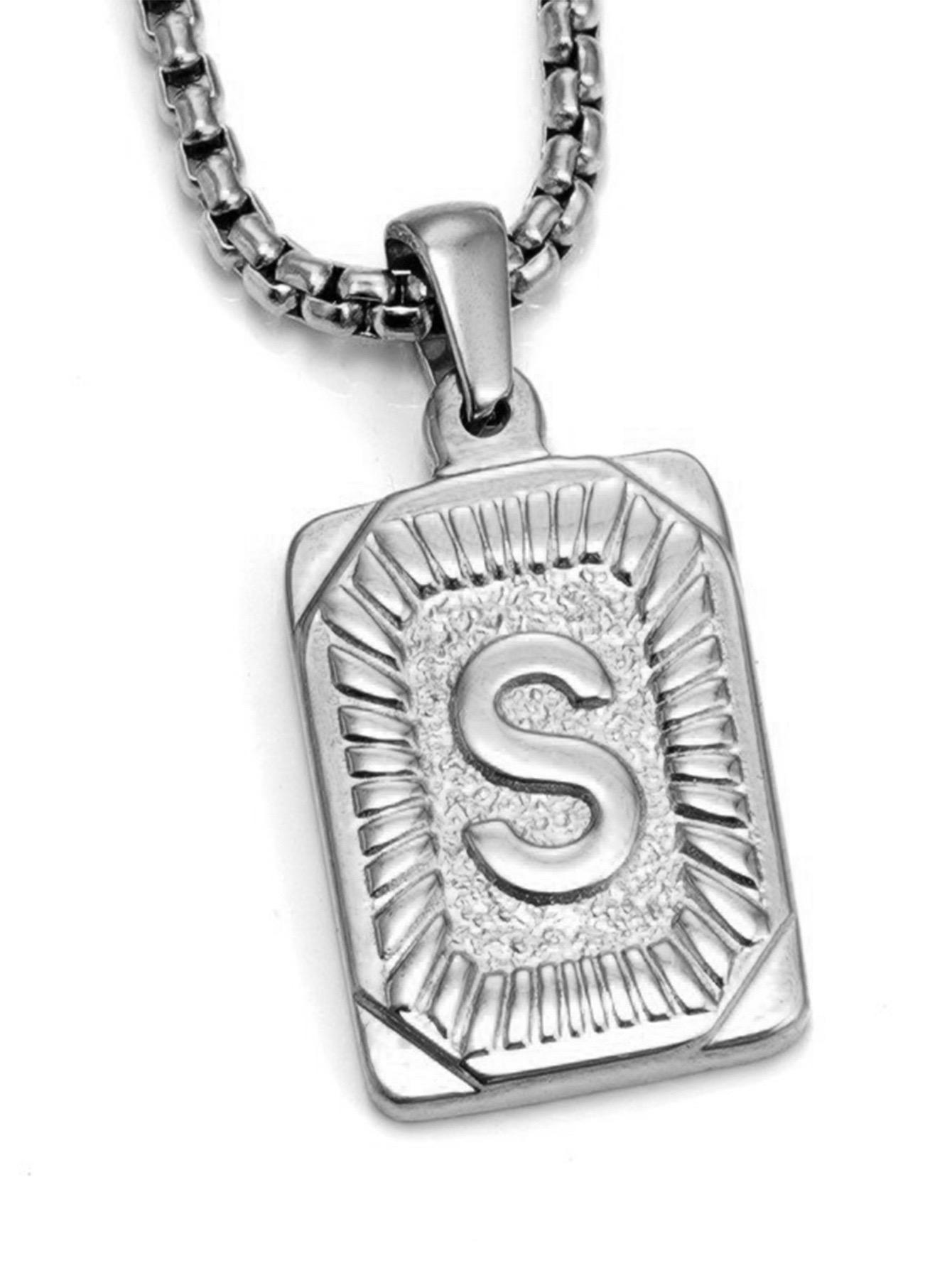 

Модное 26-буквенное ожерелье золотого цвета с подвеской для мужчин и женщин, кубинская цепочка для пары, очаровательное первоначальное ожерелье, колье, ювелирное изделие, воротник