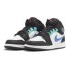 Air Jordan 1 Mid SE GS Black White Hyper Jade Siren Red FQ8095-001