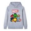 Autumn Winter Marvel Superheroes Chibi Printed Hoodies Fashionable Casual Warm Sports Long Sleeved Children's Boy Hooded Sweatshirts