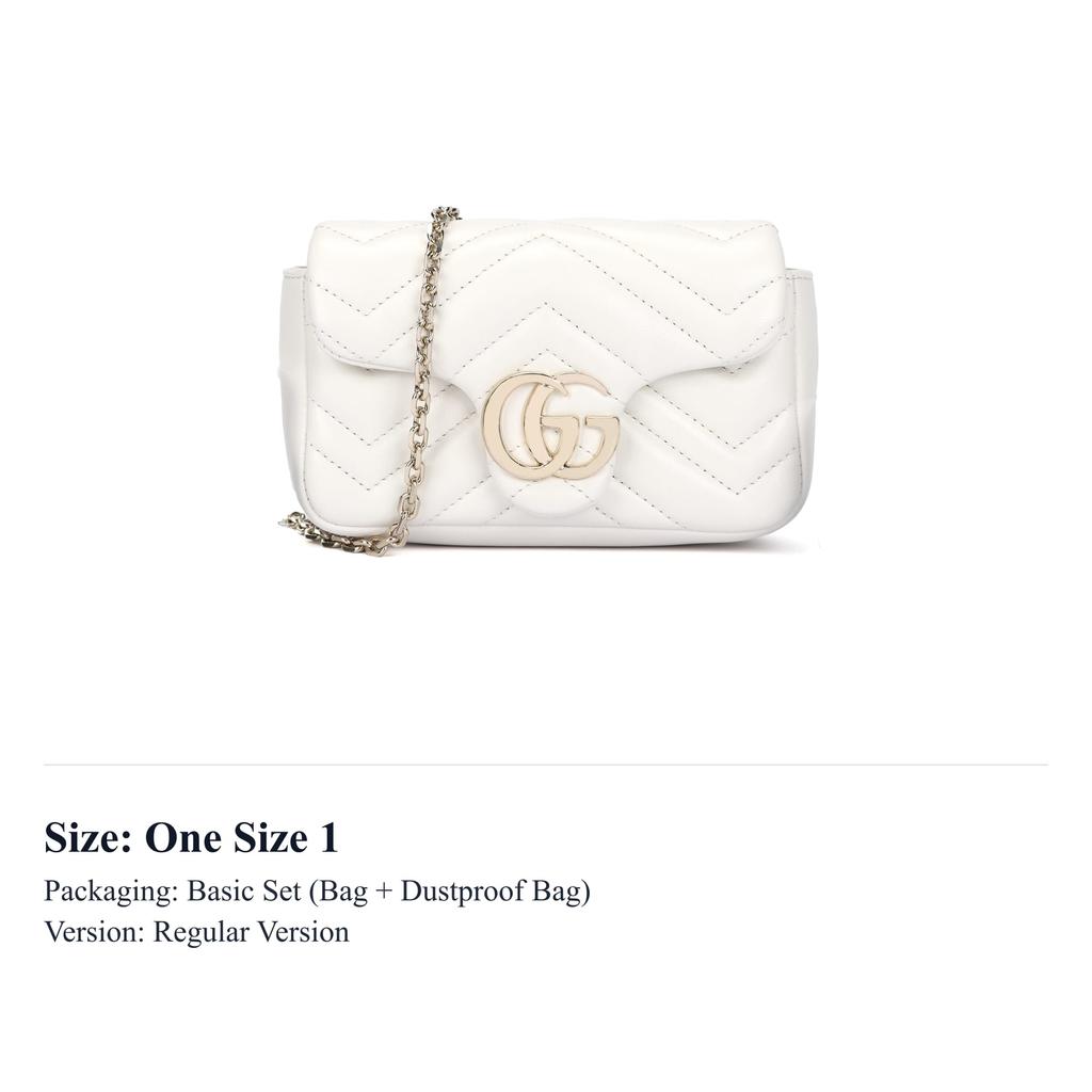 GUCCI GG Marmont Lambskin Shoulder Bag Mini Women's White 841290-AAFAX-9050