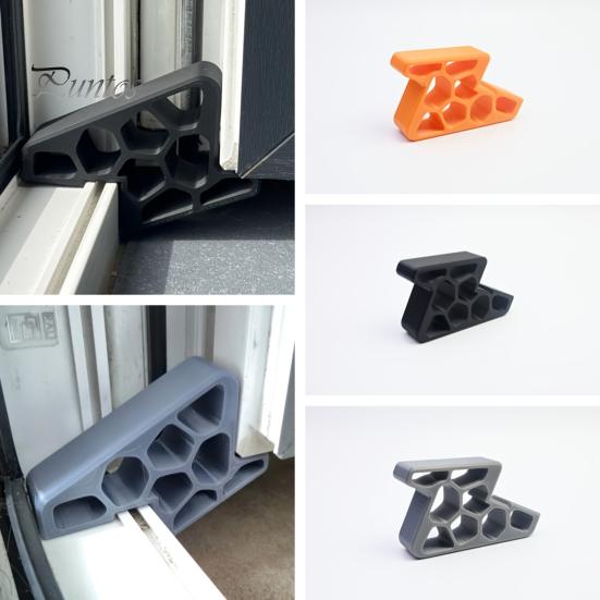 Heavy Duty Door Stop 2/3/4Pcs Window Stopper with Track Lock, Safety Non Slip Wedge Wedge, No-Tool Installation Balcony Security