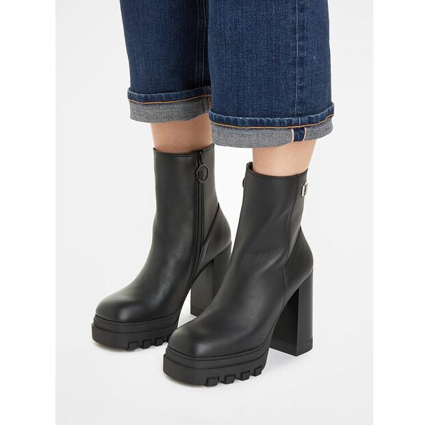 Ботильоны Tommy Jeans Tjw на высоком каблуке EN0EN02256, чёрные