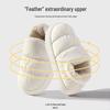Plush Non-Slip Winter Cotton Slippers for Women and Men - Indoor Closed-Heel Design