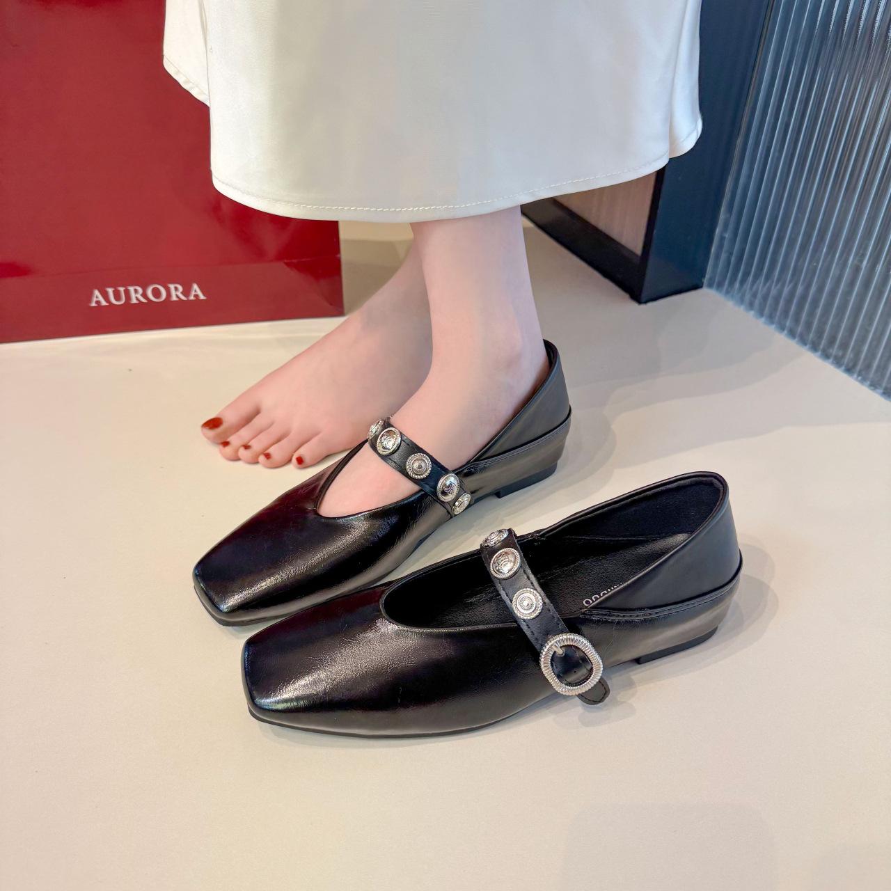 

Gentle and small fragrant French silver inner height increase with Mary Jane shoes, super beautiful and comfortable flat-bottomed temperament sing 40 чёрный