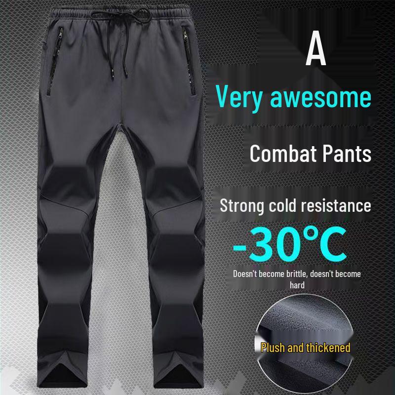 Unisex Windproof Winter Fleece-Lined Softshell Hiking Pants: Couple Style, Breathable, Versatile for Outdoor Sports