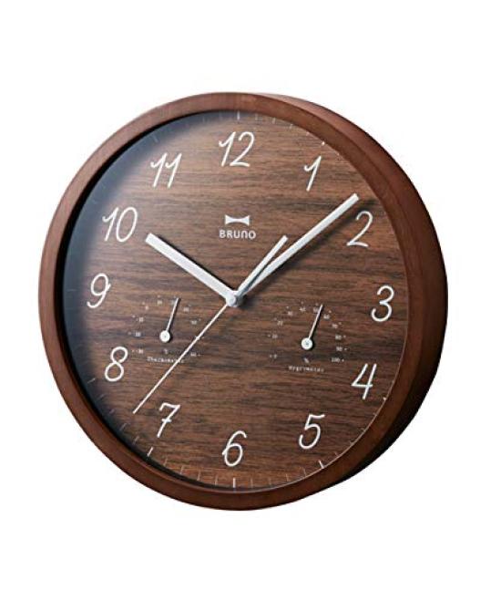 Wood Onshitsu Wall Dark Clock, Brown, BCW022-DW