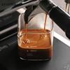 Dzbanek do odmierzania kwadratowy z pojedynczym dzióbkiem kubek do mleka 90/120ML Espresso Domowe kieliszki do szotów Części Przezroczysty kubek ze szkła borokrzemowego