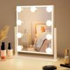 Nettlife Miroir de maquillage avec éclairage Hollywood Mirror - Miroir de courtoisie avec 9 LED Petit miroir