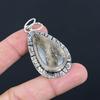 Halloween Deal 925 Sterling Silver Golden Rutile Gemstone Bezel Pendant Jewelry
