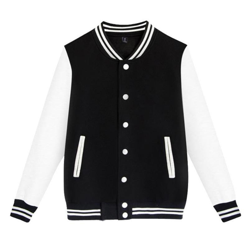 Solid Color Jacket Baseball Clothing Workwear Baseball Shirt Women's Cardigan Coat