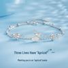 925 Silver Double Layer Shell Bracelet - Three Lives Luck for Women & Girls - Ideal Christmas Gift