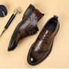 Leather shoes men's new winter leather breathable business dress shoes casual non-slip soft leather