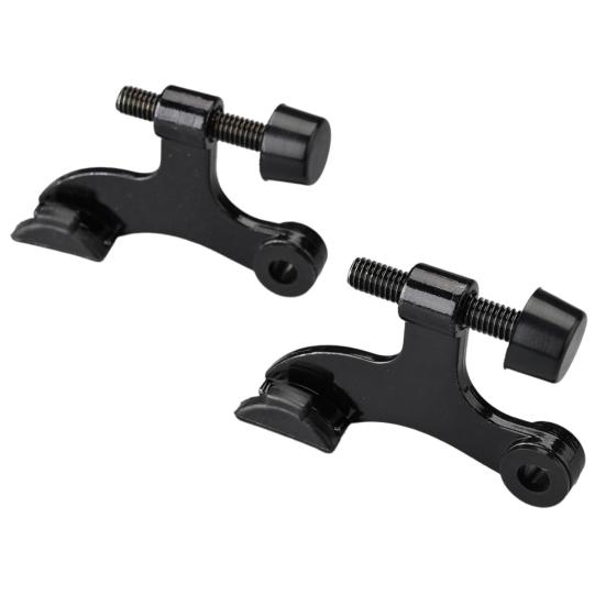 2Pcs Door Stopper Satin Nickel Adjustable Easy-installation with White Rubber Bumper Tips Durable Hinge Pin Door Stop