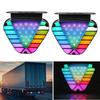 2PCS Colorful Strobe Light Auto Warning Flash Rear Tail Lights Car LED Brake Pilot Lights  RGB Truck Flowing Driving Lamp