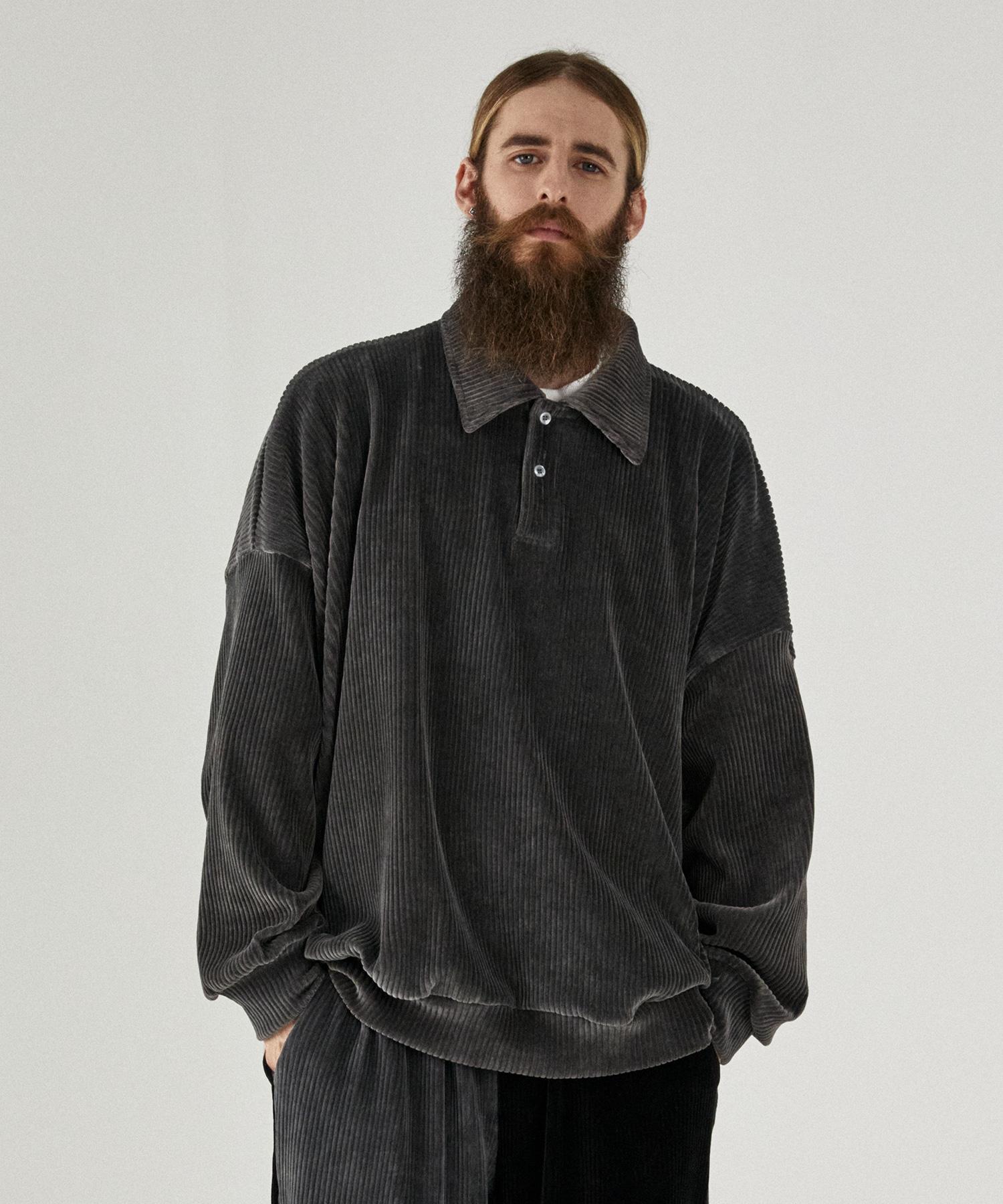 Cb Corduroy Pk Long Sleeve T-Shirt (Charcoal) Free