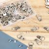 100 Pezzi Ganci per Quadri Robusti Set Filo per Telaio Nichelato con Viti Gancio per Telaio Staffe a Muro per Decorazioni Murali