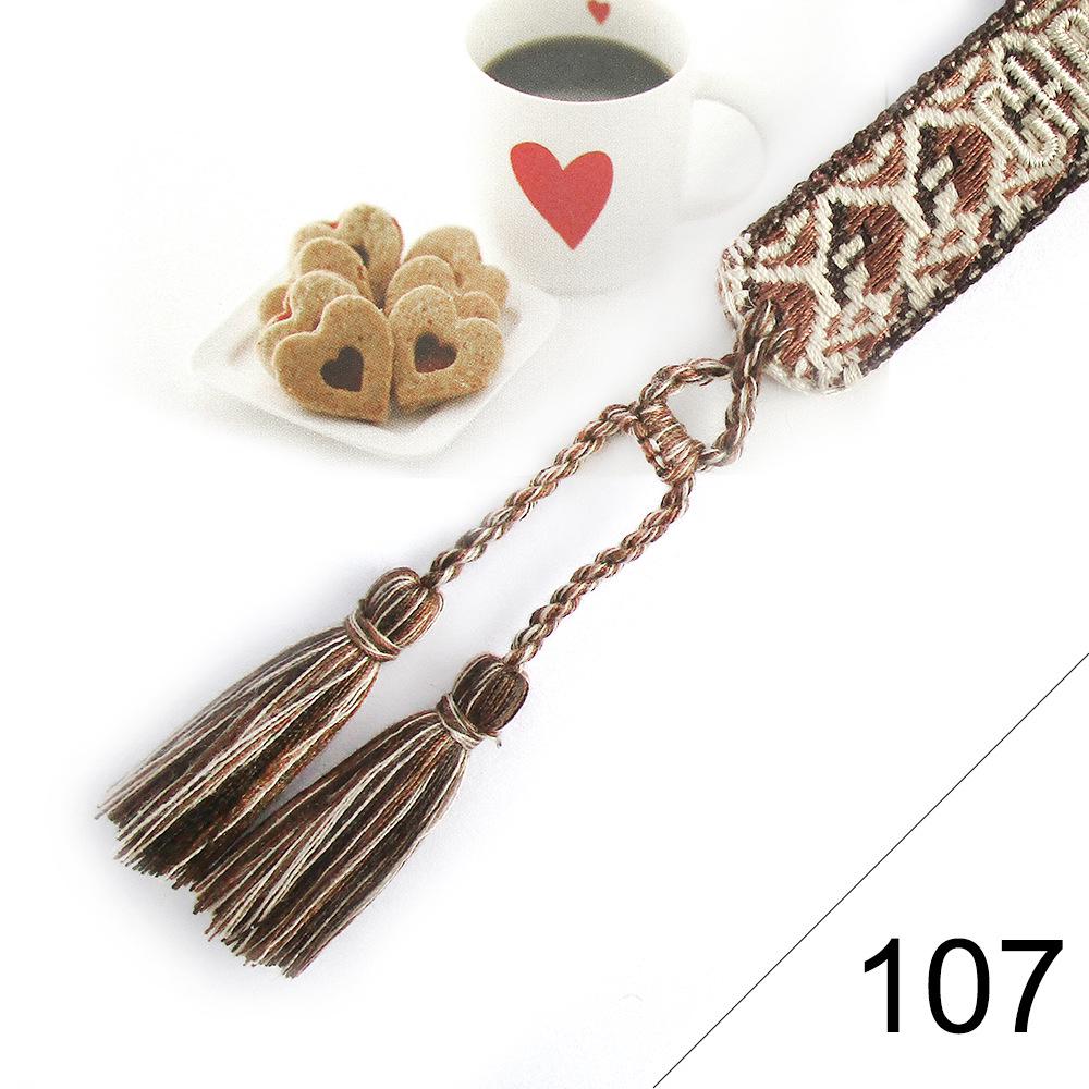 Custom Bohemian Embroidered Bracelet with Tassel and Woven Rope - Handmade Jewelry for Couples and Women