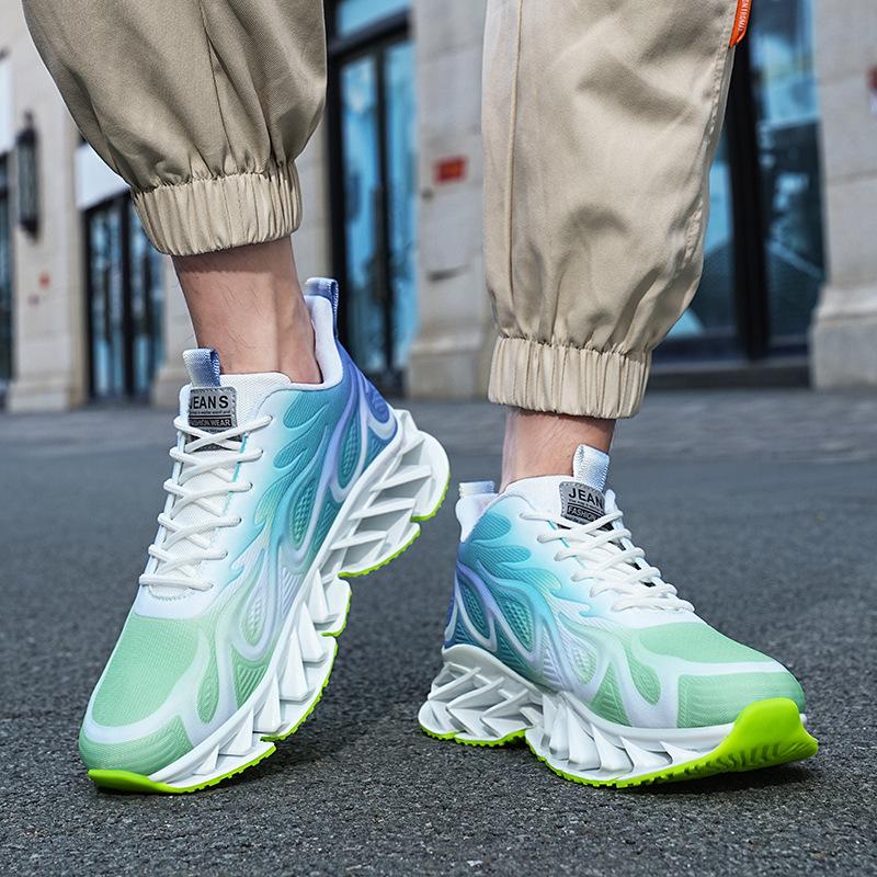 New High Elasticity Men'S Shoes Casual Sports Shoes Lightweight Shock-Absorbing Running Shoes Men Breathable Non Slip Sneakers