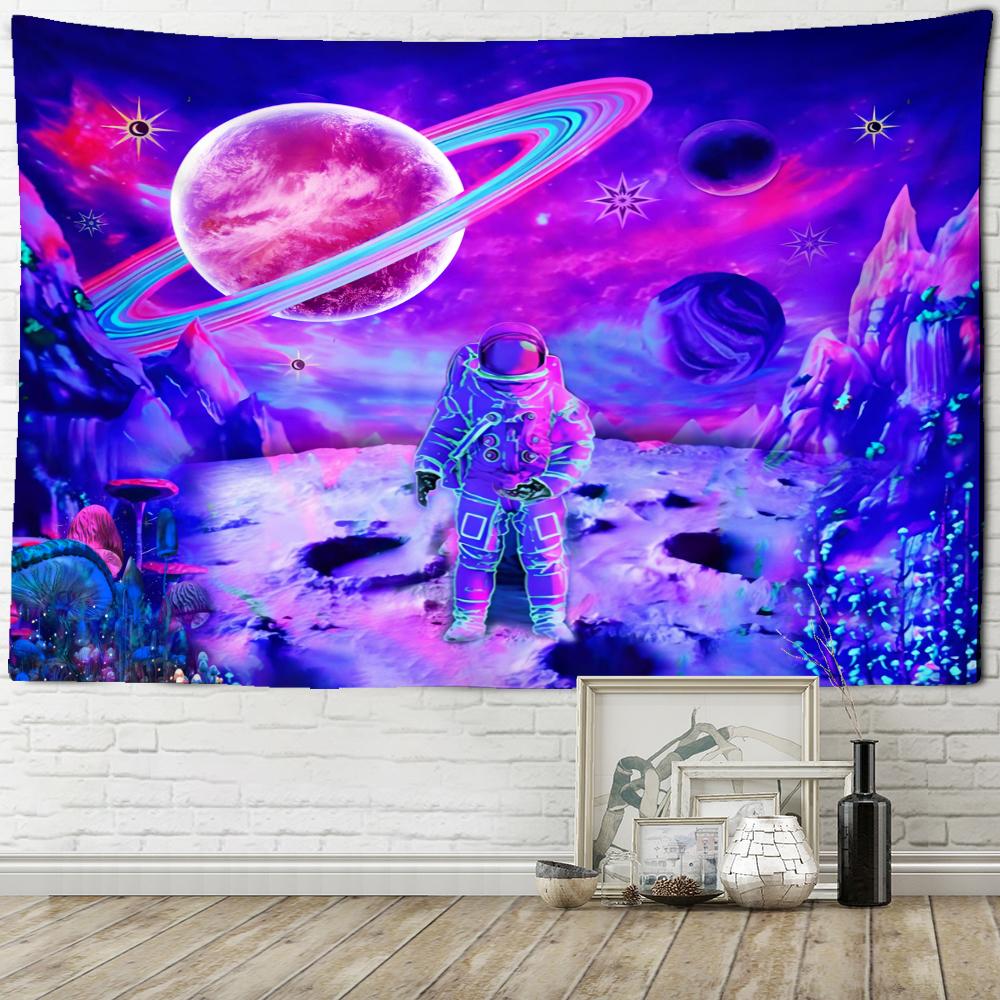 Abstrakte Astronaut Wandteppich Hängen Psychedelic Hippie Tapiz Bunte Universum Zimmer Schlafsaal Wohnkultur Hintergrund