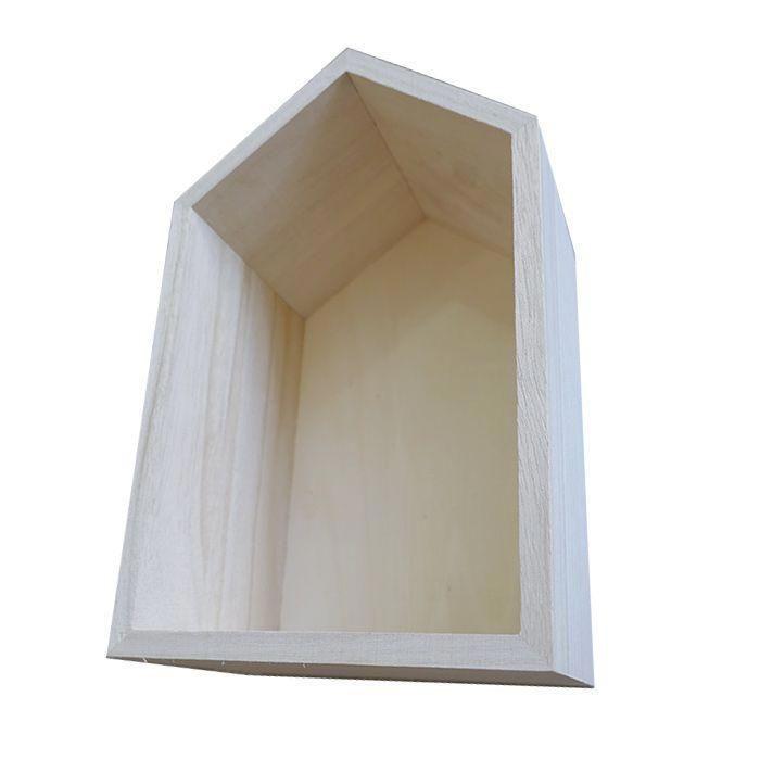 Wooden Shelf House 22.5 X 14 X 10 Cm