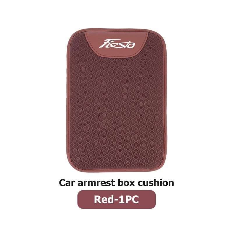 YYQO6 For Ford Universal Ice Silk Car Mounted Armrest Pad Central Armrest Box Height Increasing Pad ST Racing Performance Focus Mk2