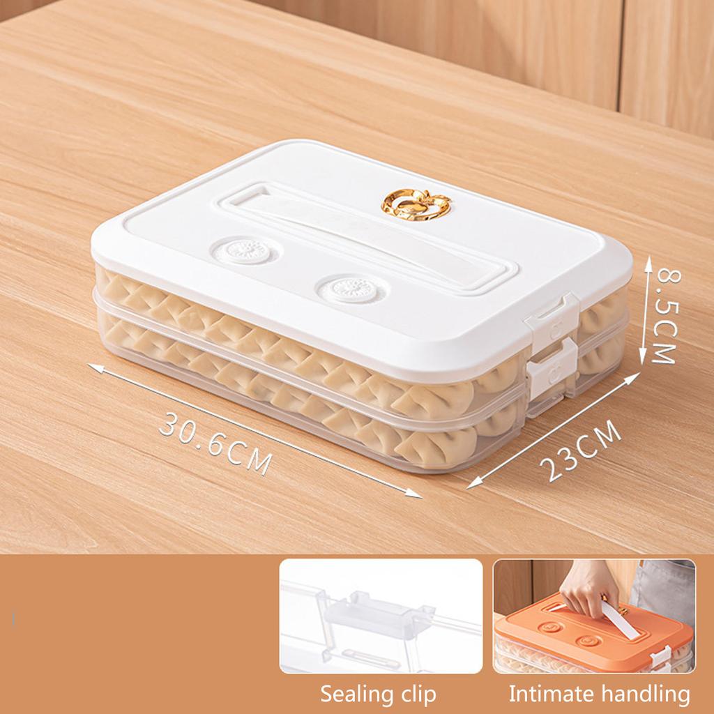 1/2/3/4-stufige Aufbewahrungsbox, zuverlässiger Halter für Lebensmittelbehälter mit Deckel, Kühlschrank, gefrorene Knödel, Aufbewahrungsbox aus Kunststoff