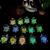 10PCS Mini Luminous Sea Turtle Statues, Marine Animal Theme Party Decorations, Garden Micro Landscapes, Pearl Crafts, DIY