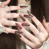 Luxury Snake Skin Nail Stickers: Chic Autumn/Winter Oval Tips - Removable & Whitening