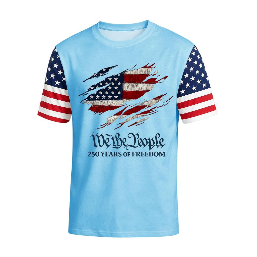 Men's Casual Round Neck Lightweight Breathable Short-Sleeve Top