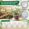 Transparent Plastic Plant Root Control Pots with Drainage Holes and Removable Saucers Set of 5 Suitable for Orchids and Small Plants