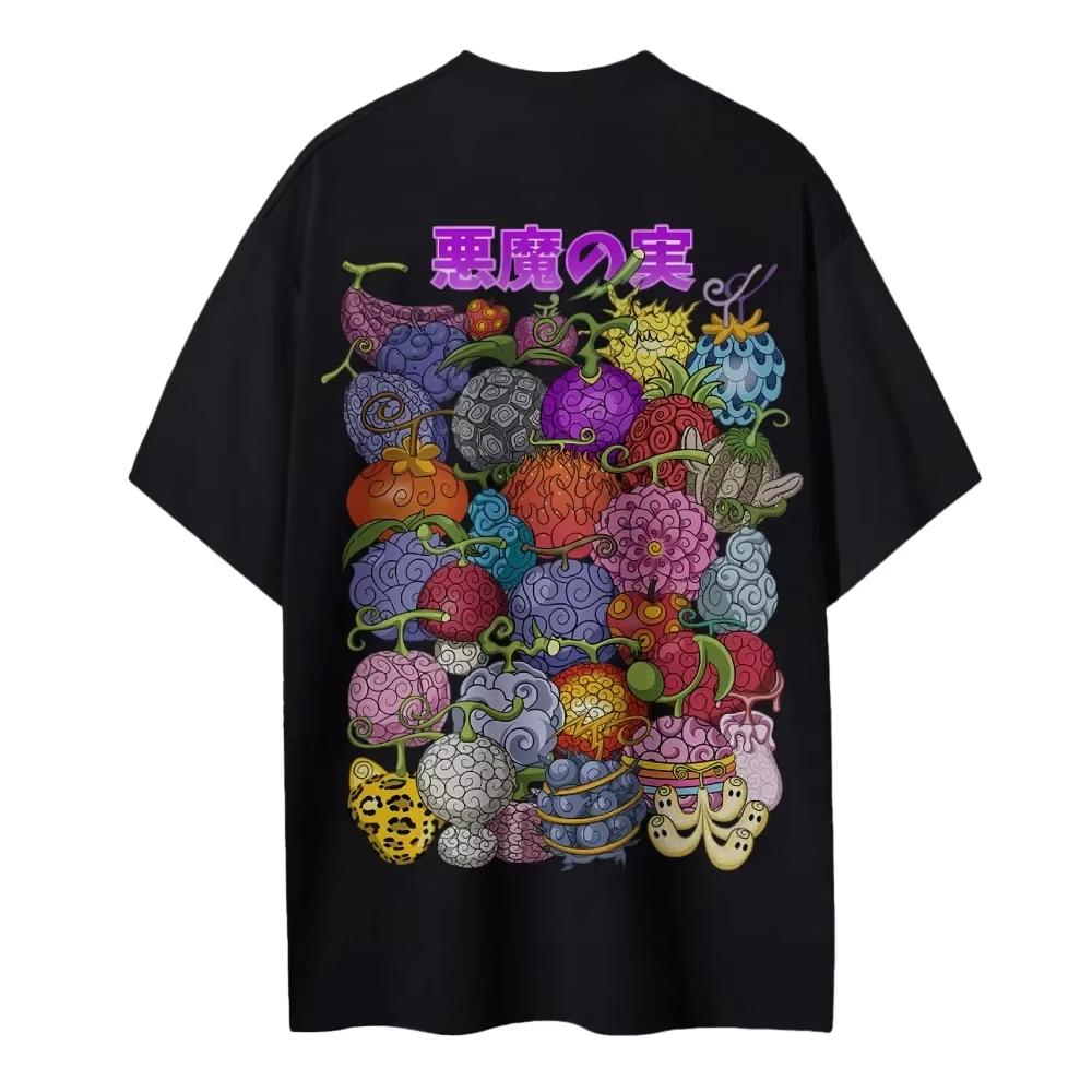 One Piece Anime Devil Fruit Printed T-shirt Men s and Women s T-shirt Men s Top Sports T-shirt Men s T-shirt Summer Tee 2026 ... S разноцветный