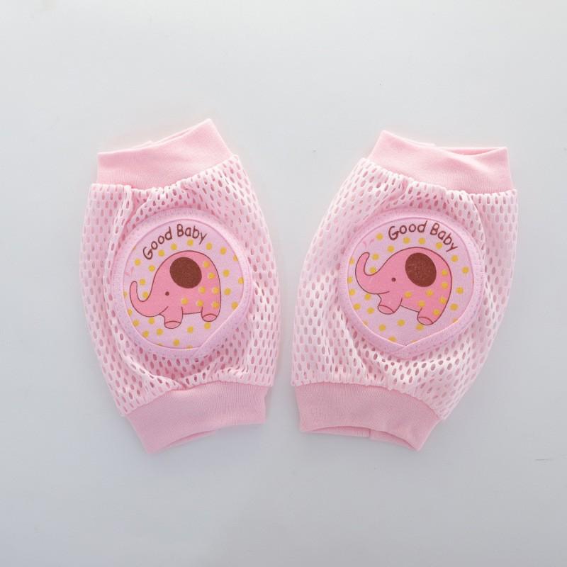 0-3 Children's Summer Mesh Sponge Knee Pads for Babies Crawling, Learning To Walk, Breathable Cartoon Knee Pads for Infants and