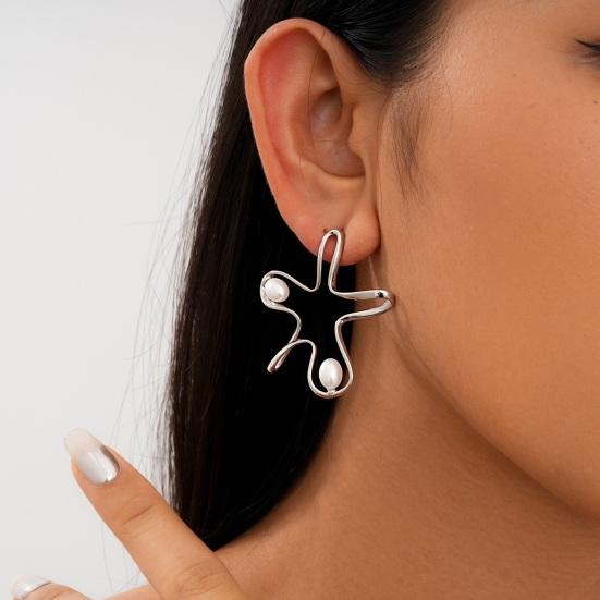 Starfish Ear Studs with Faux Pearls Elegant Stud Earrings Coastal Beach Starfish Earrings for Daily Wear Parties Dates Vacation