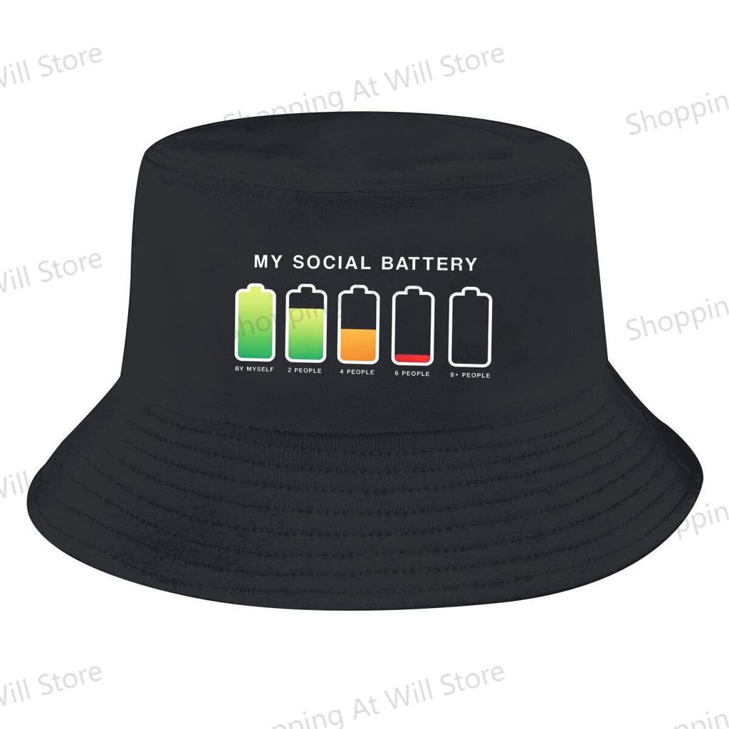 D Printing Low battery Mens and Womens Fisherman Hat  Beach  Hat Birthday gift