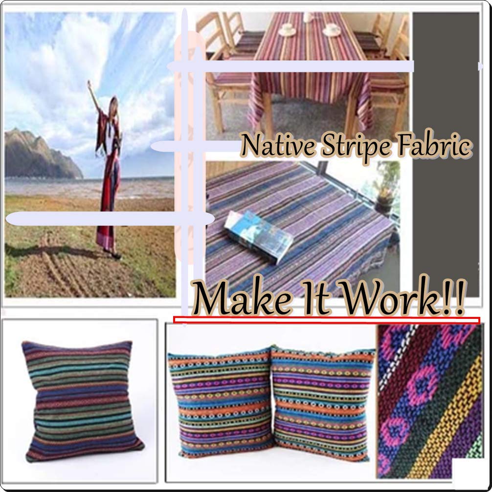 Ethnic Jacquard Thick Fabric Cloth Cotton Material Scraps Native Pattern Ortega Craft Materials Craft Supplies Handmade Bags Accessories Making Works