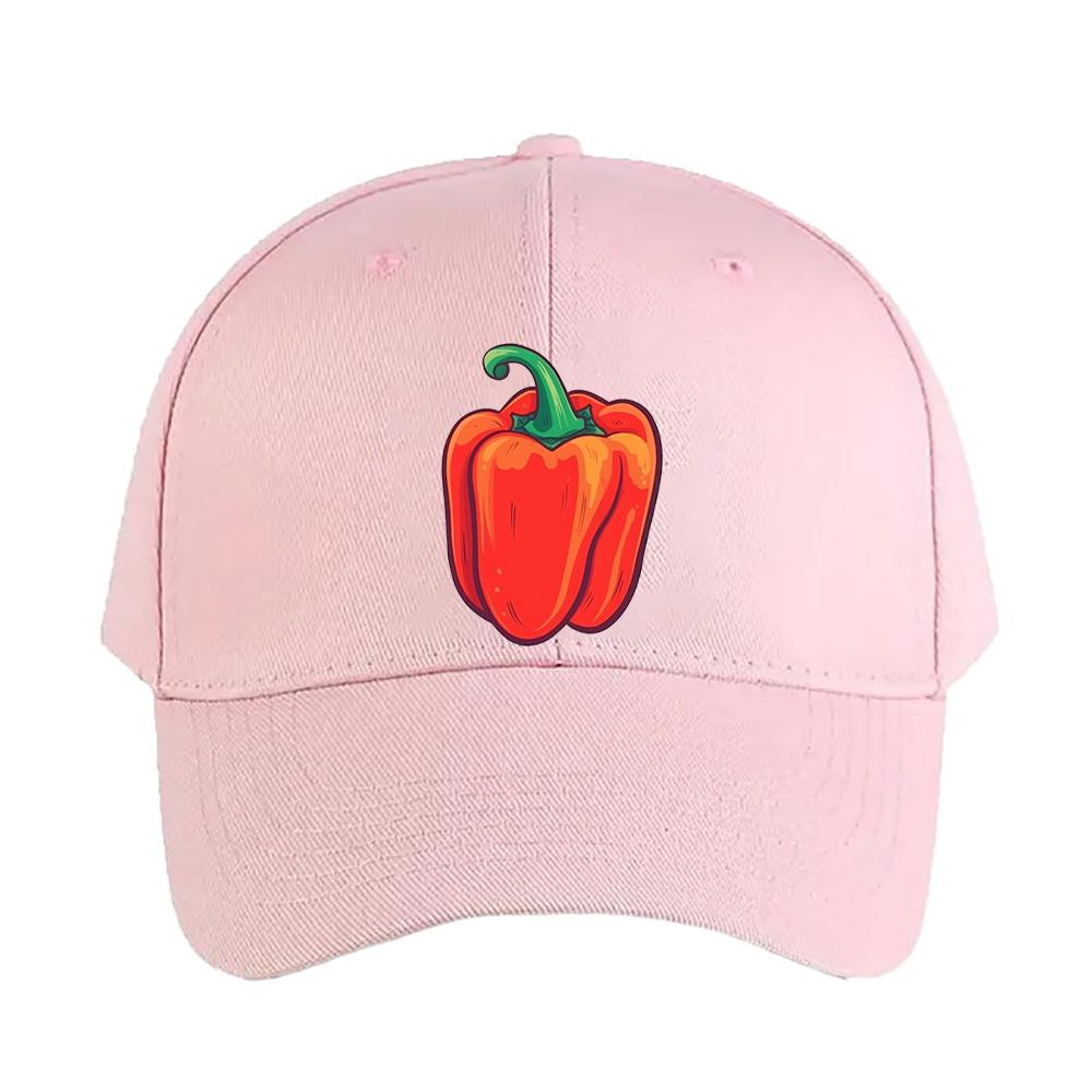 Vibrant Bell Pepper illustration for Gardening Woman Man Baseball Cap Adult Adjustable with Curved Brim Hiking Fishing Hat